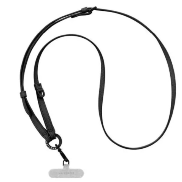 CASETiFY Cross Body Leather Phone Strap - Jet Black - Picture 2 of 2